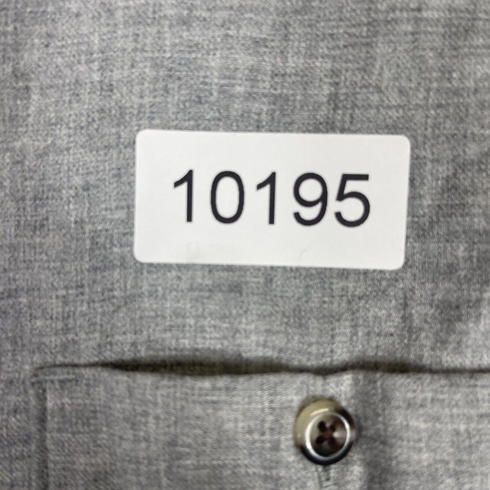 Travis Mathew Mens L Long Sleeve Button Up Shirt Gray 100% Cotton Chest Pocket - Picture 12 of 12